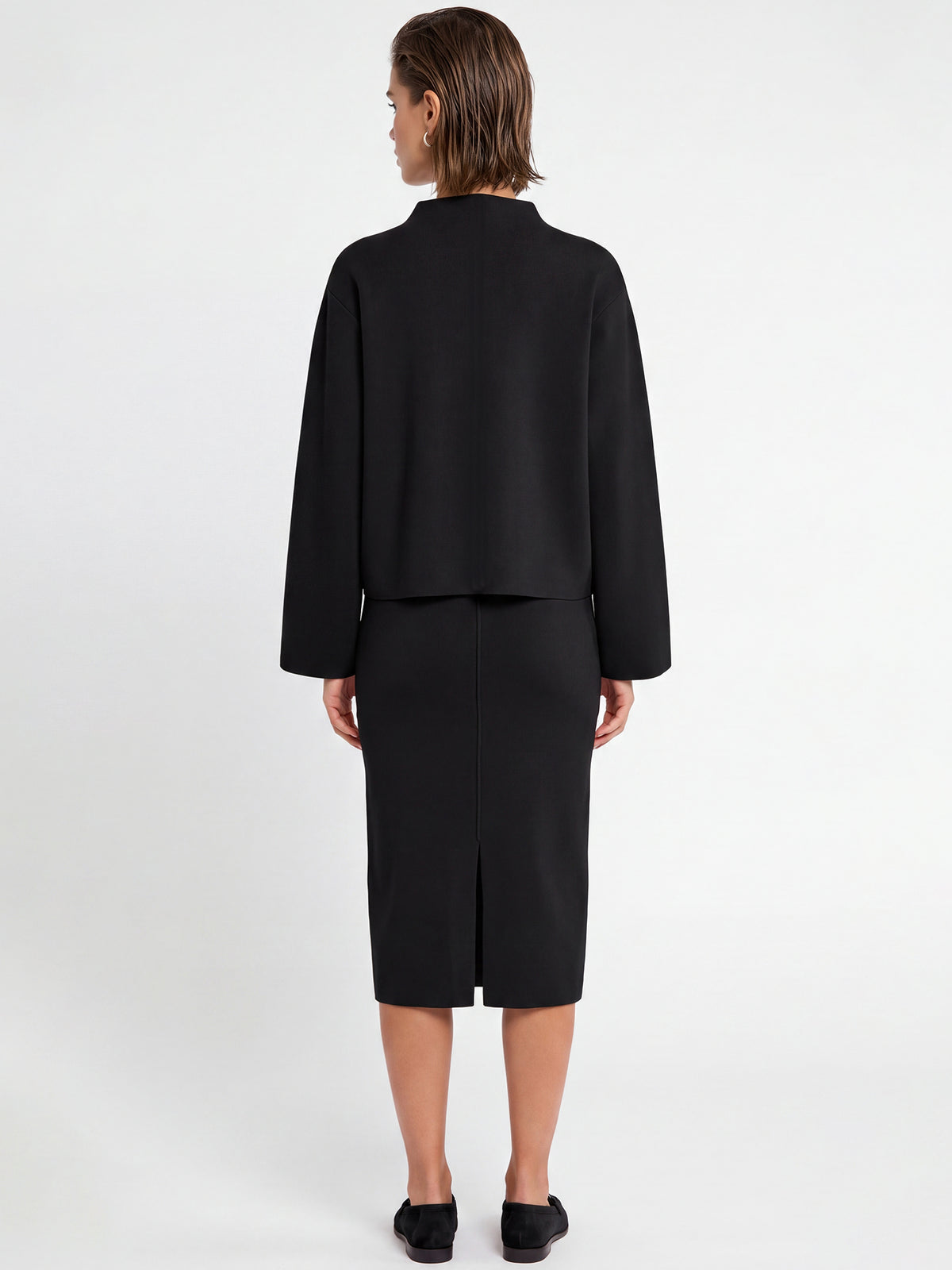 Oversized Pullover mit Kaschmiranteil | schwarz