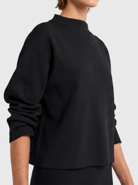 Oversized Pullover mit Kaschmiranteil | schwarz