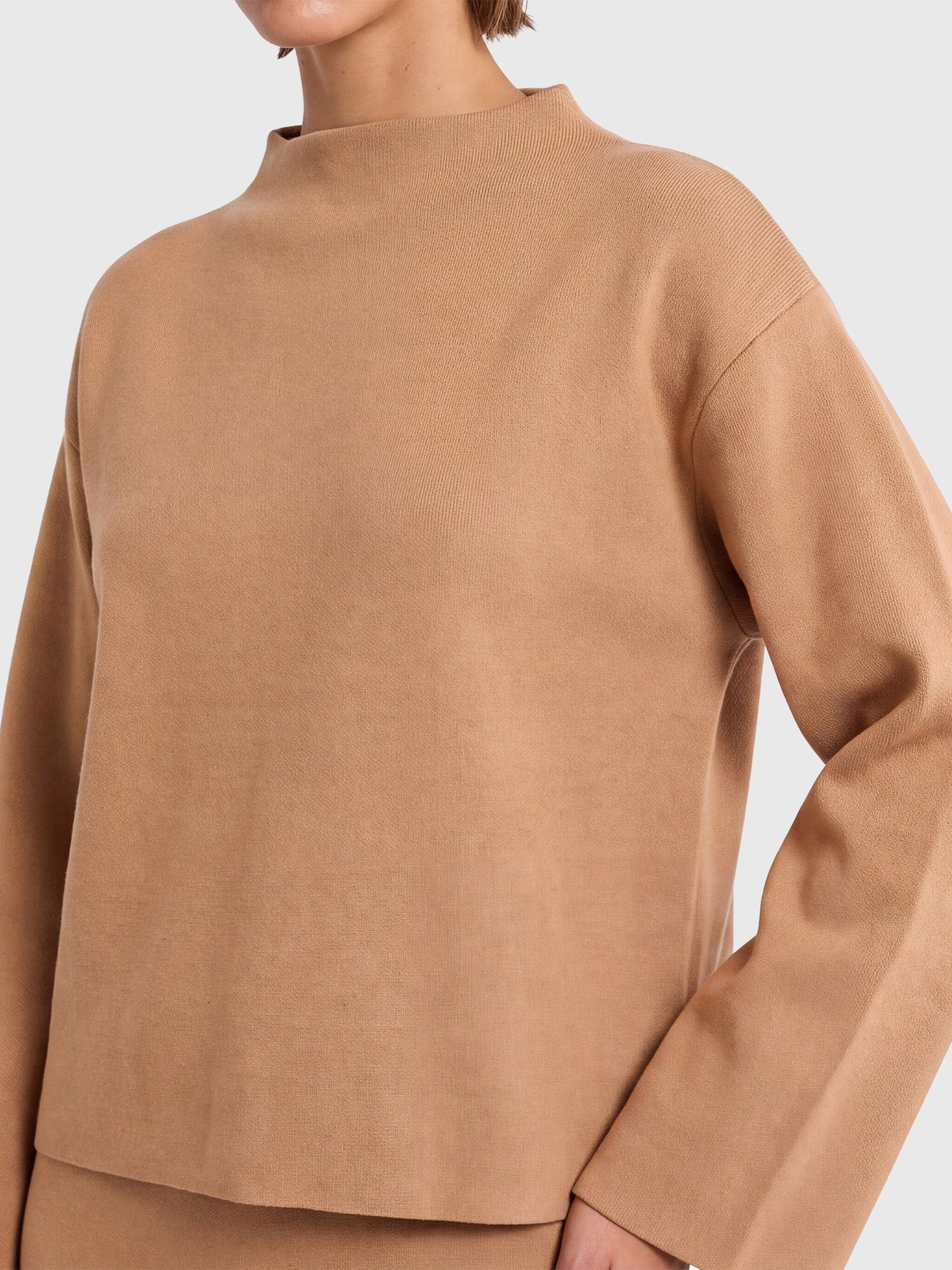 Oversized Pullover mit Kaschmiranteil | camel