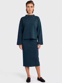 Oversized Pullover mit Kaschmiranteil | petrol