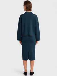 Oversized Pullover mit Kaschmiranteil | petrol