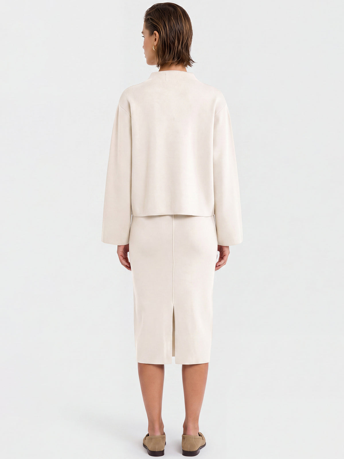 Oversized Pullover mit Kaschmiranteil | champagner