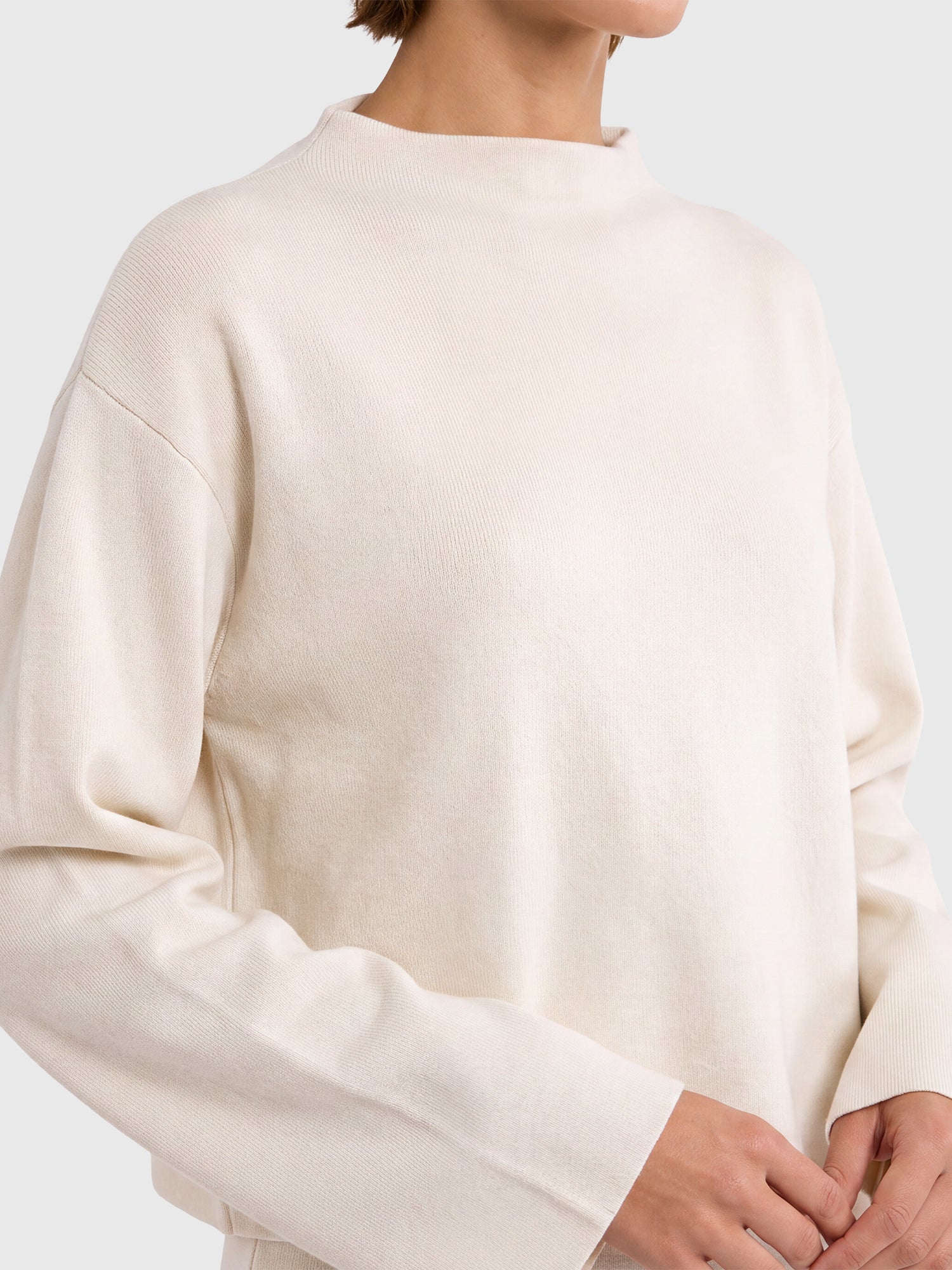 Oversized Pullover mit Kaschmiranteil | champagner
