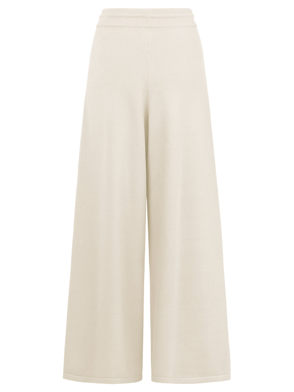 Weite Strickhose mit Kaschmiranteil | champagner