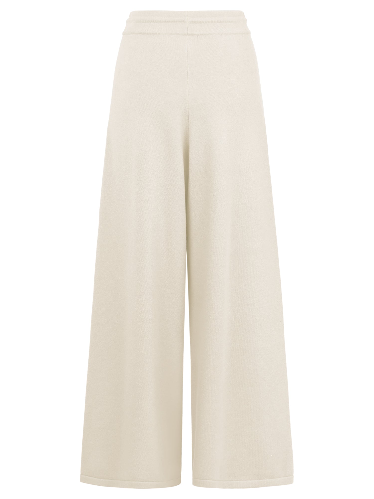 Weite Strickhose mit Kaschmiranteil | champagner
