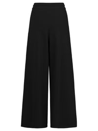 Weite Strickhose mit Kaschmiranteil | schwarz
