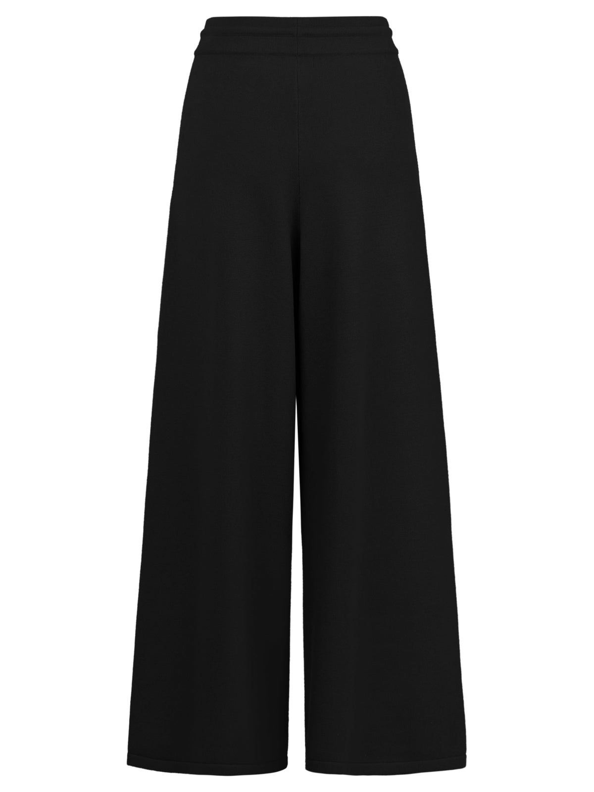 Weite Strickhose mit Kaschmiranteil | schwarz
