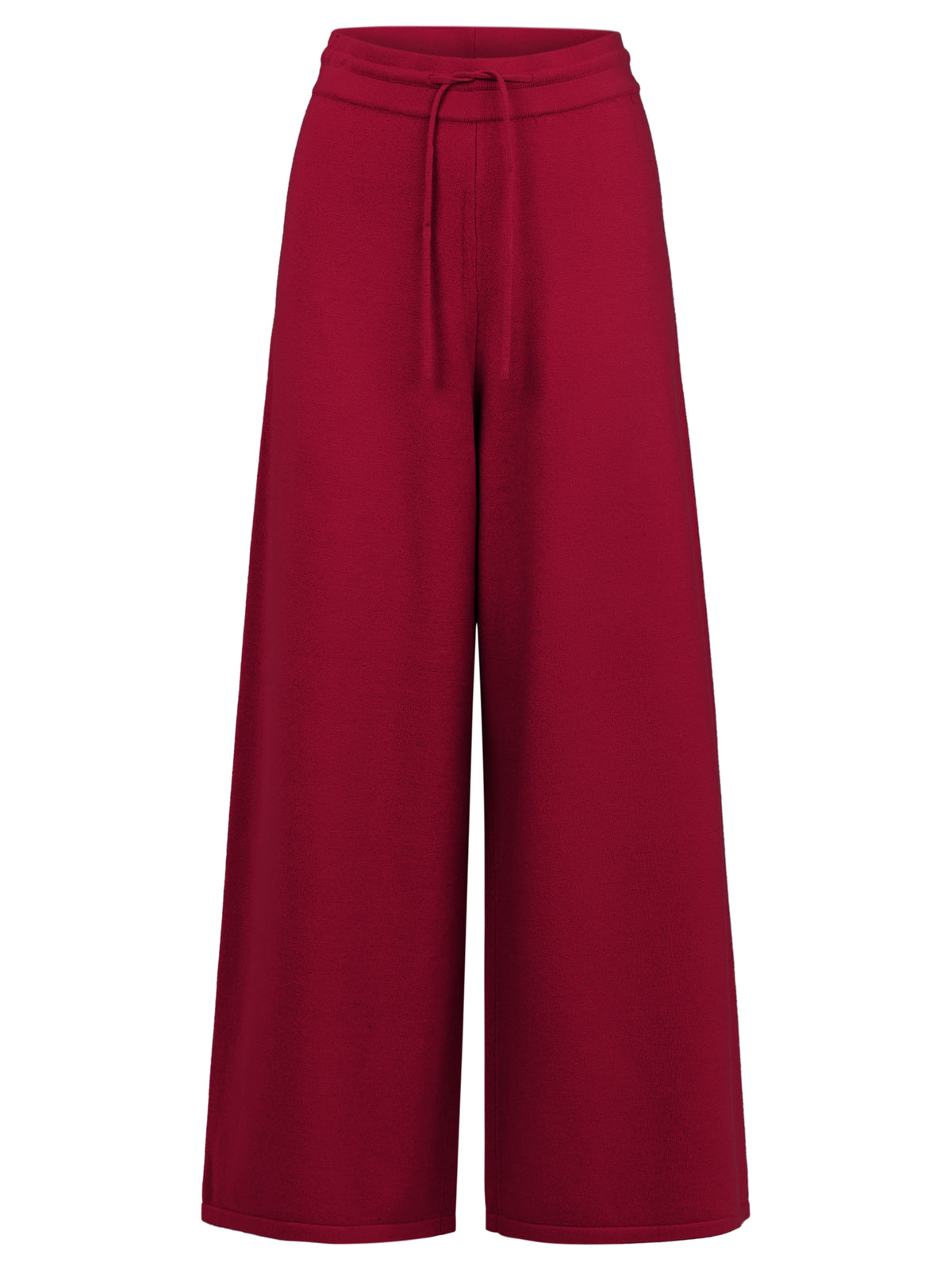 Weite Strickhose mit Kaschmiranteil | rot