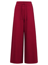 Weite Strickhose mit Kaschmiranteil | rot