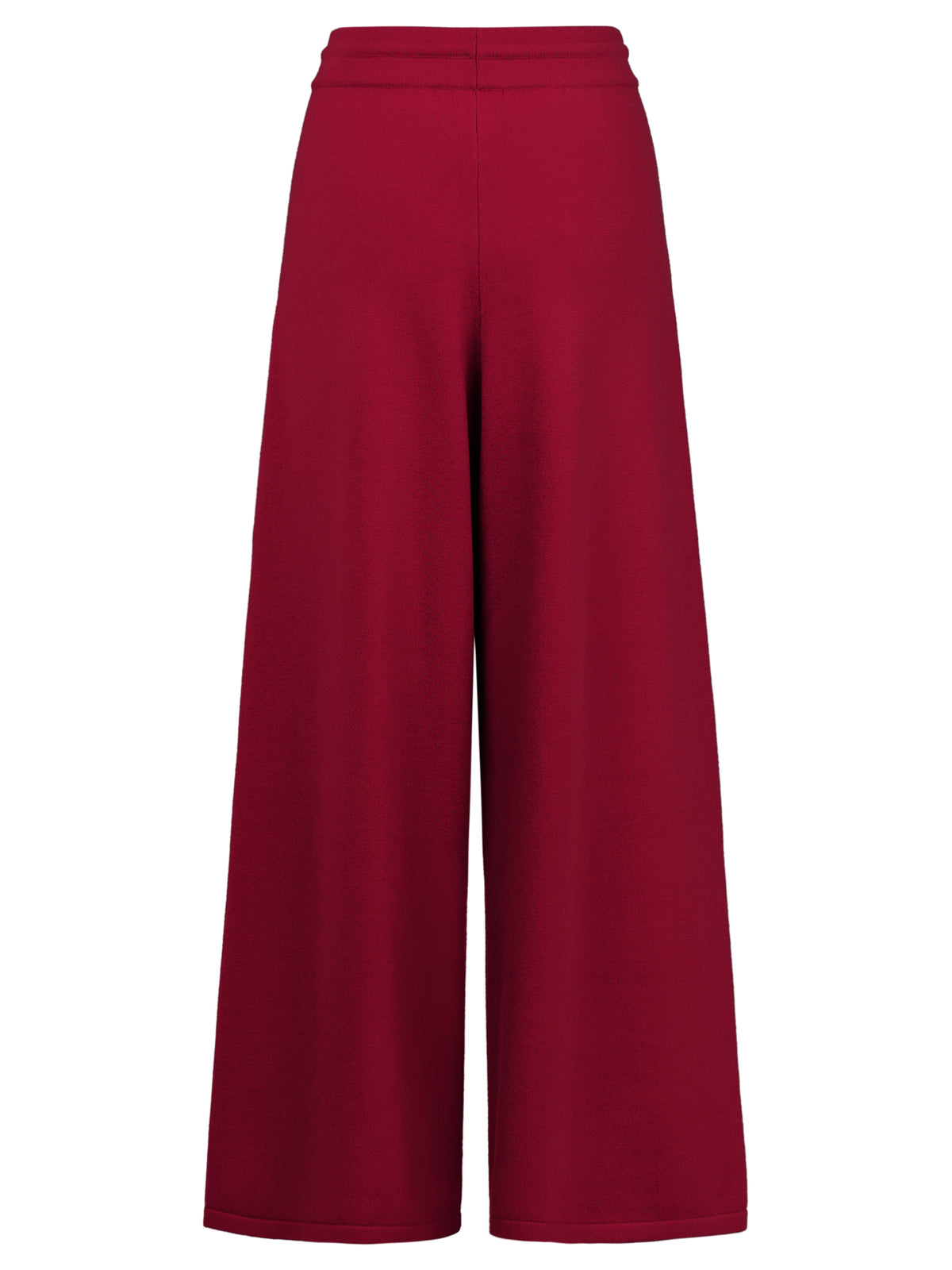 Weite Strickhose mit Kaschmiranteil | rot