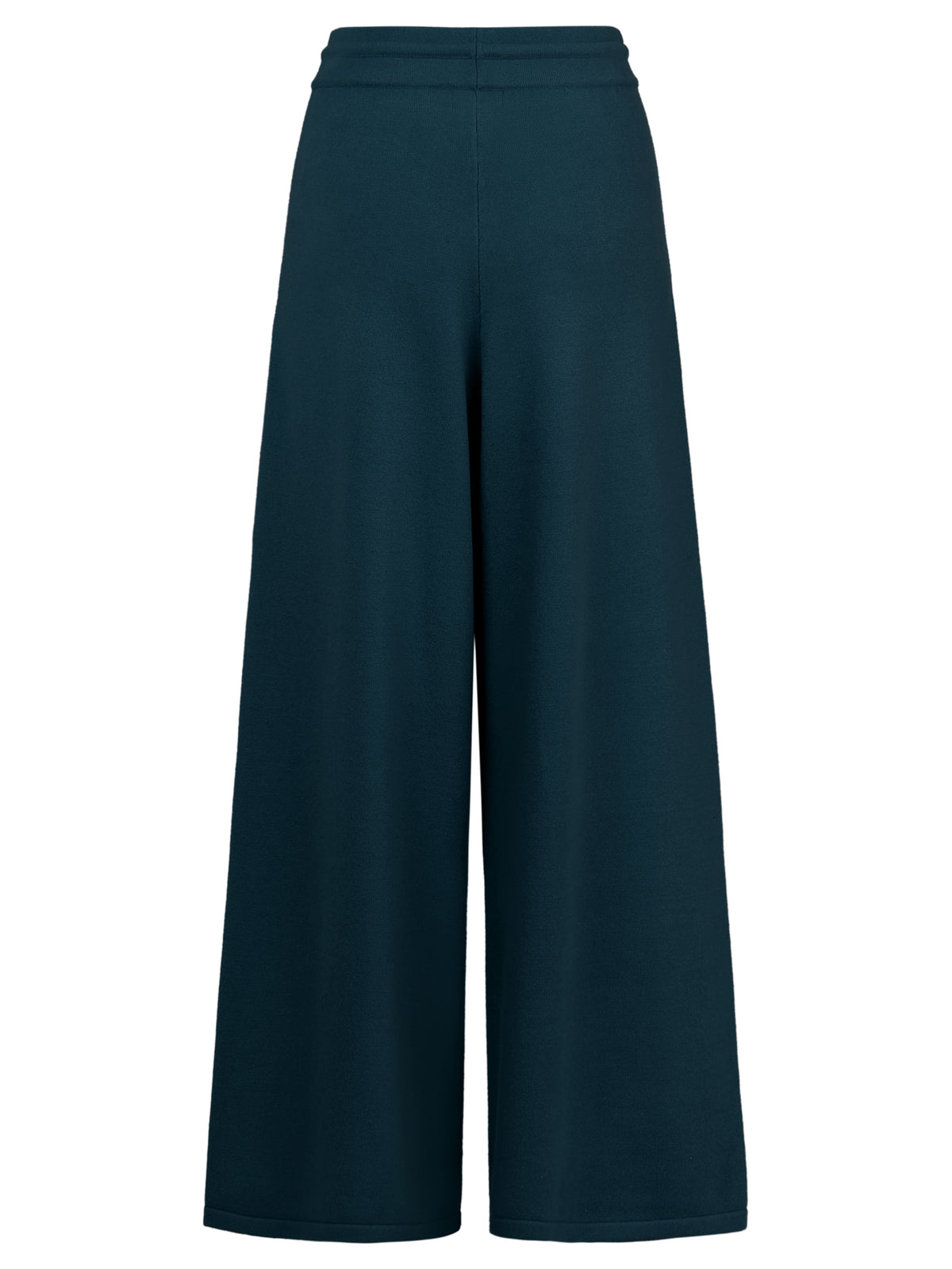 Weite Strickhose mit Kaschmiranteil | petrol