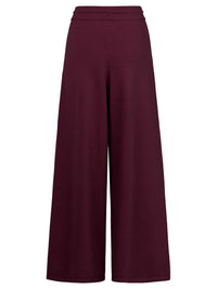 Weite Strickhose mit Kaschmiranteil | weinrot