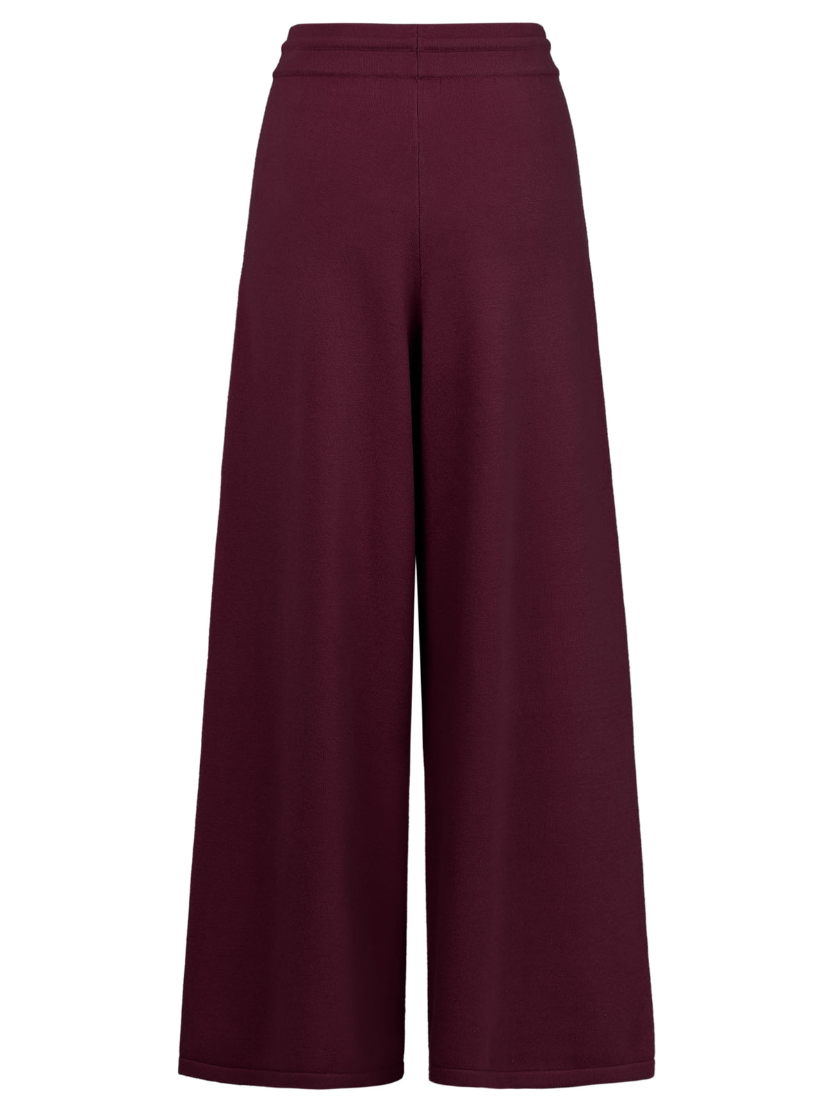 Weite Strickhose mit Kaschmiranteil | weinrot