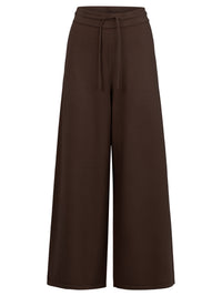 Weite Strickhose mit Kaschmiranteil | braun