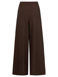 Weite Strickhose mit Kaschmiranteil | braun