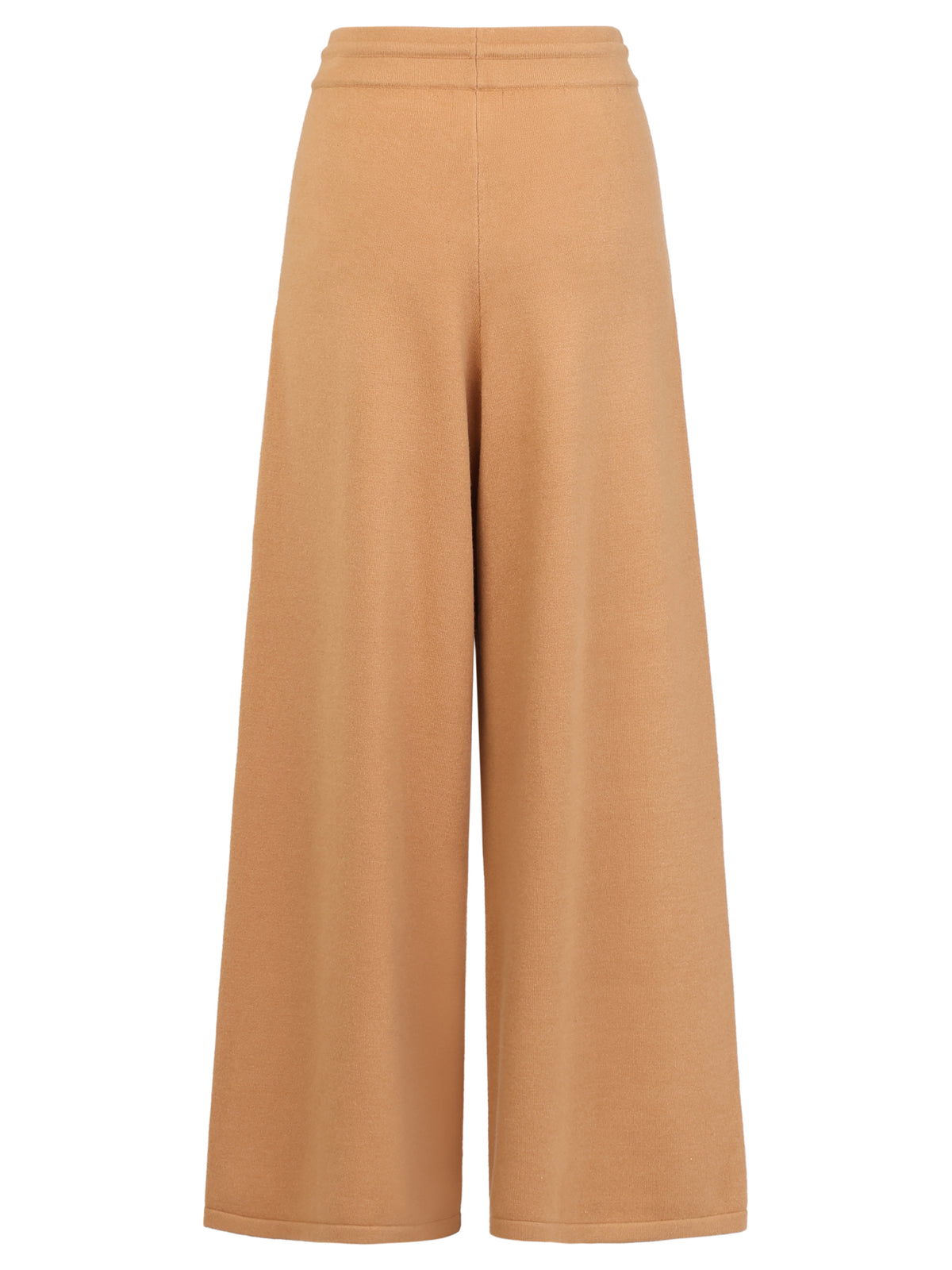 Weite Strickhose mit Kaschmiranteil | camel
