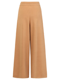 Weite Strickhose mit Kaschmiranteil | camel