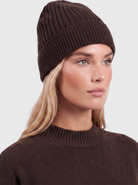 Strickmütze aus reiner Merinowolle | braun