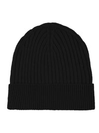 Strickmütze aus reiner Merinowolle | schwarz