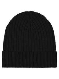 Strickmütze aus reiner Merinowolle | schwarz