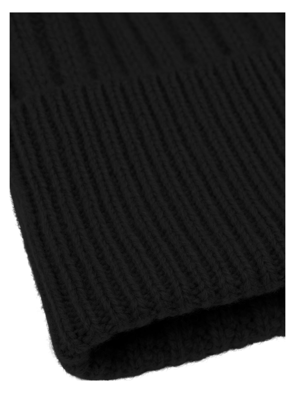 Strickmütze aus reiner Merinowolle | schwarz