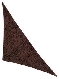 Strickschal mit Leomuster | braun-schwarz