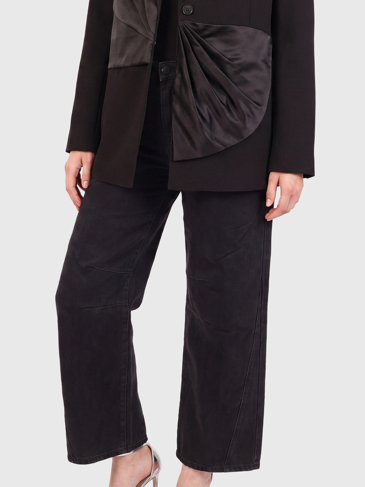 5-Pocket Jeans im Barrel Fit | schwarz