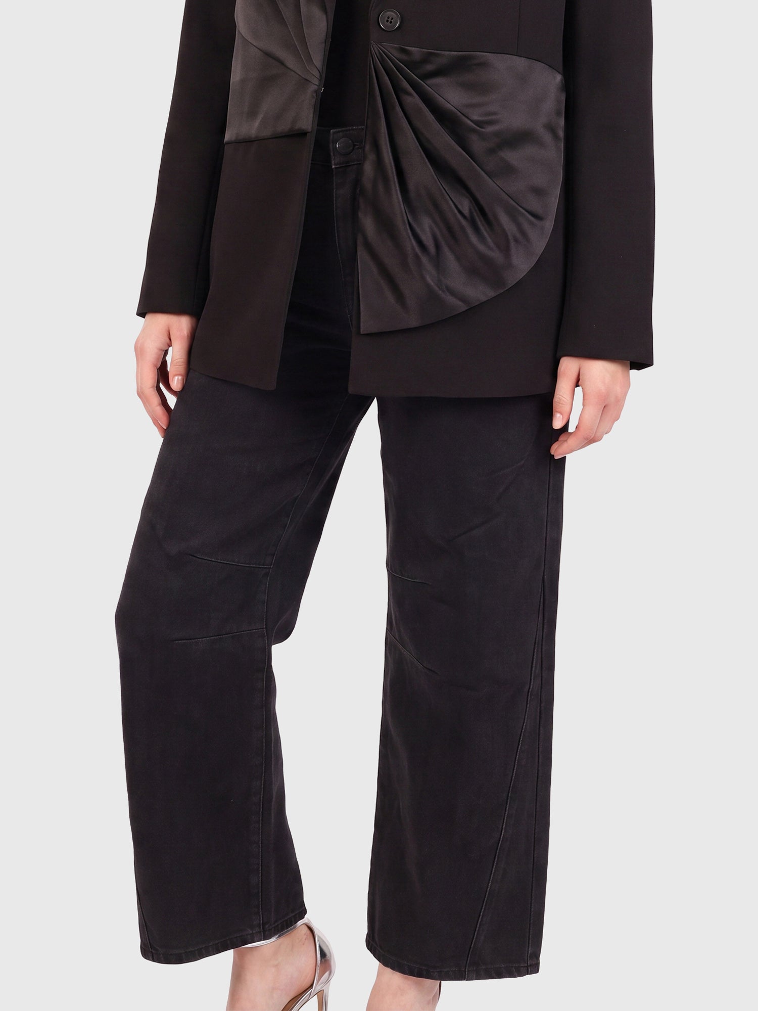 5-Pocket Jeans im Barrel Fit | schwarz