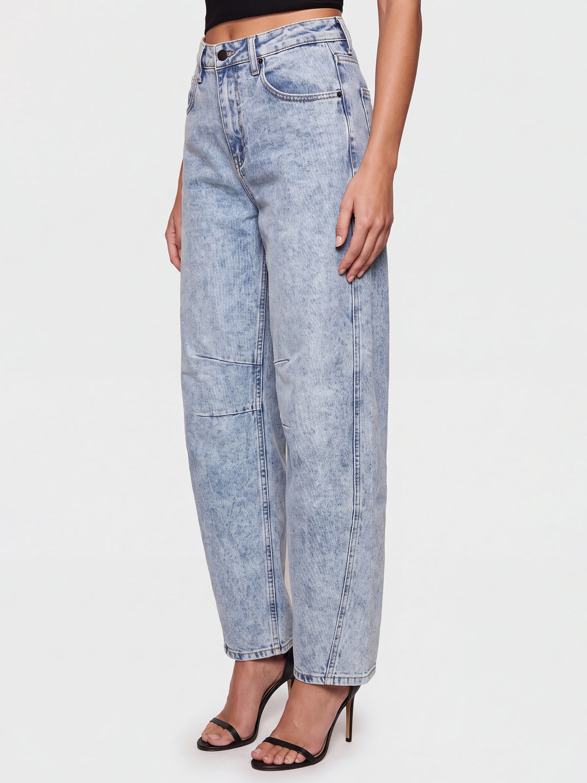 Barrel Jeans | blau acid wash