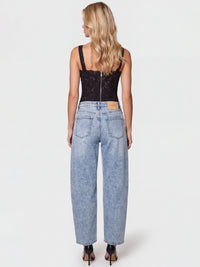 Barrel Jeans | blau acid wash