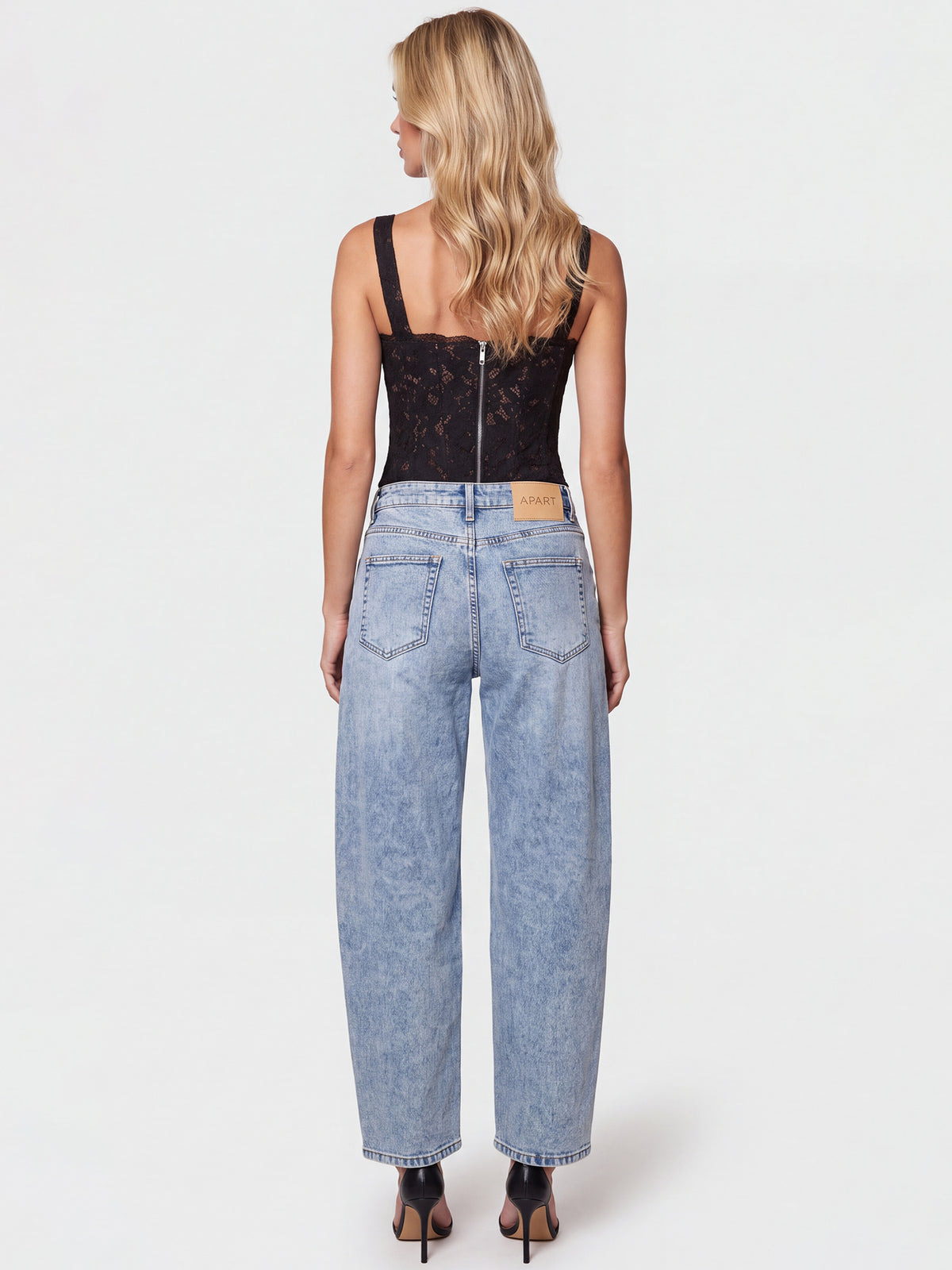 Barrel Jeans | blau acid wash