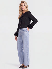 Jeans mit Kristallsteinen | acid wash
