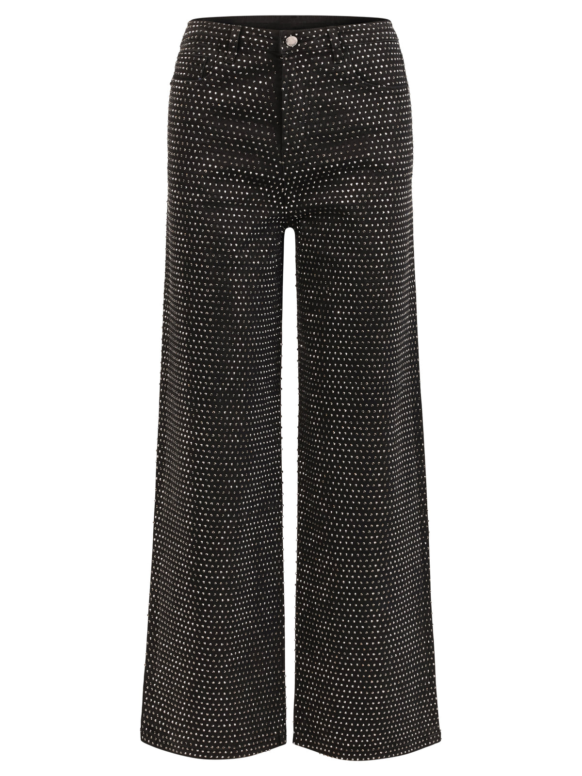 Jeans mit Kristallsteinen | schwarz