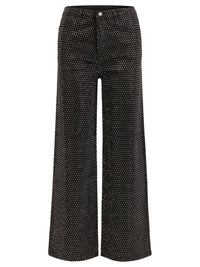 Jeans mit Kristallsteinen | schwarz
