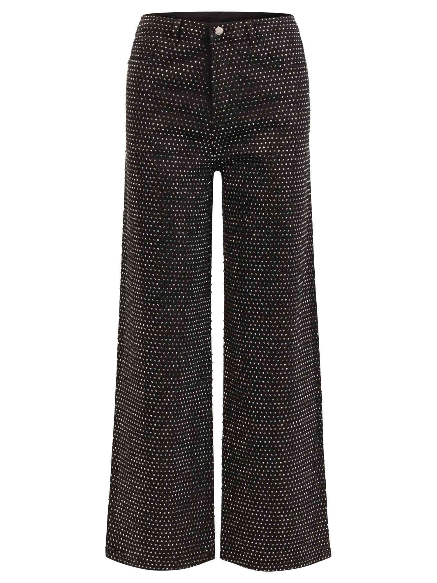 Jeans mit Kristallsteinen | schwarz