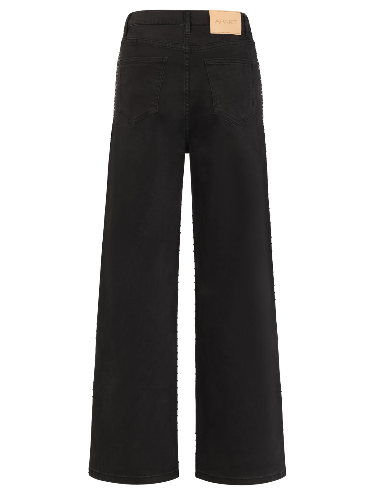 Jeans mit Kristallsteinen | schwarz