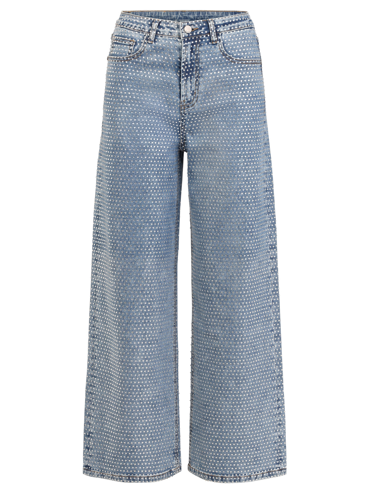 Jeans mit Kristallsteinen | hellblau