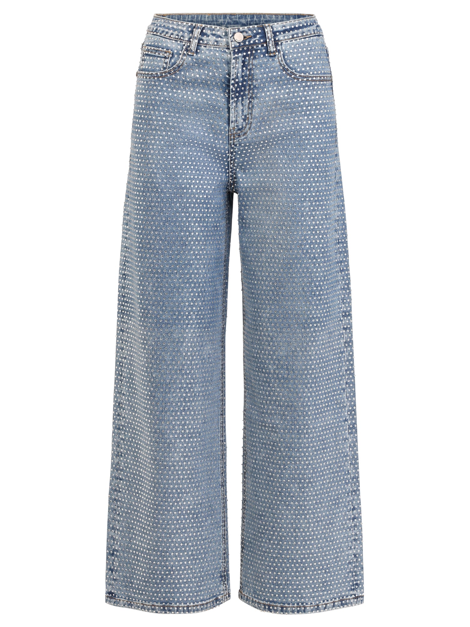 Jeans mit Kristallsteinen | hellblau