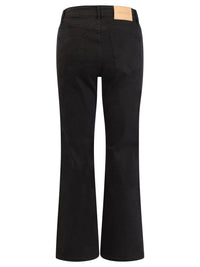 Cropped Jeans mit Kristallsteinen | schwarz
