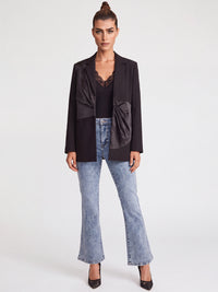 Cropped Jeans mit Kristallsteinen | acid wash