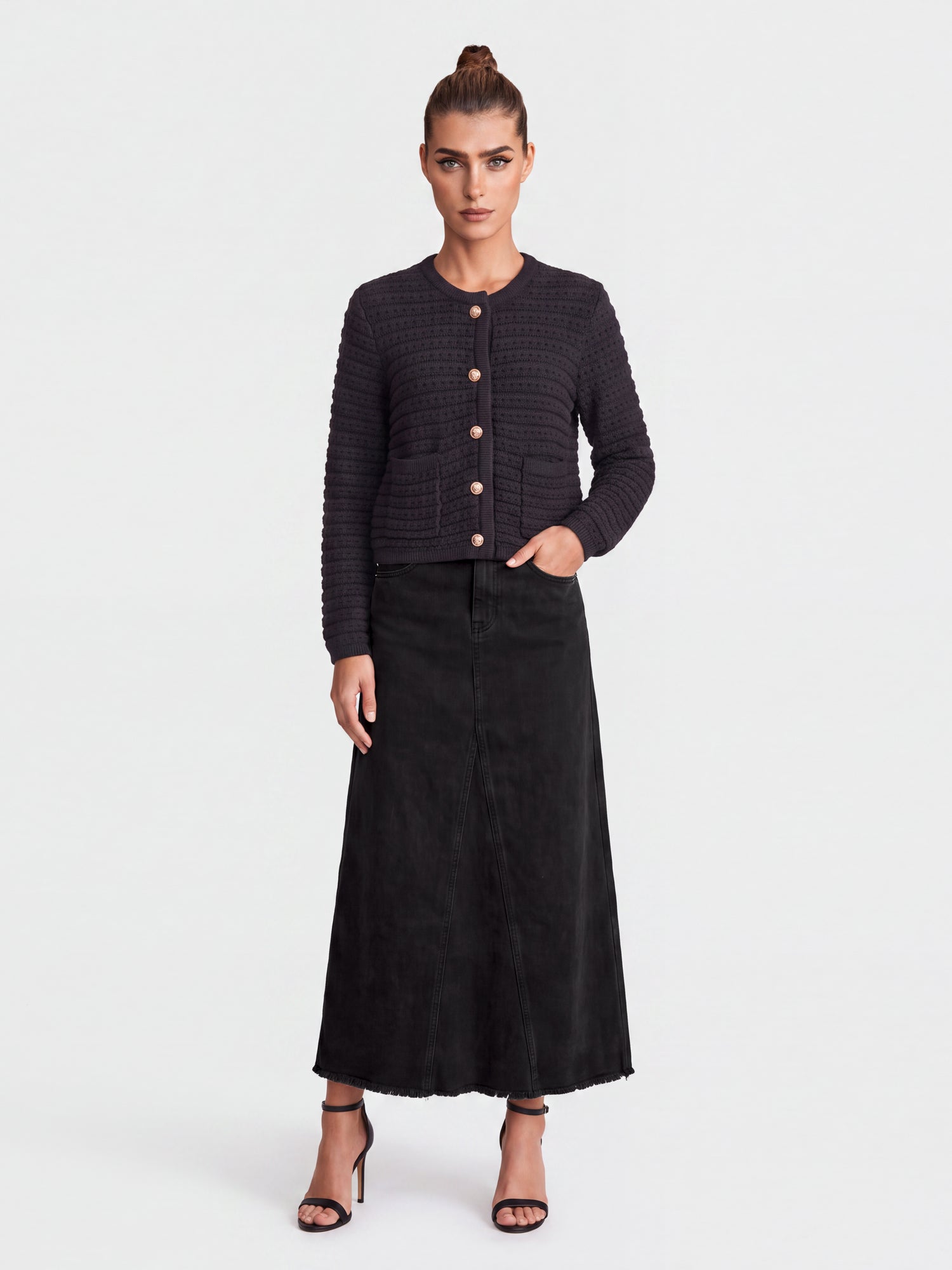 Jeansrock | schwarz