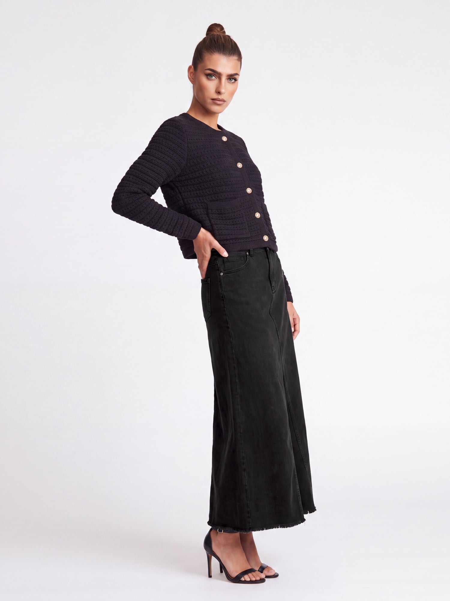 Jeansrock | schwarz