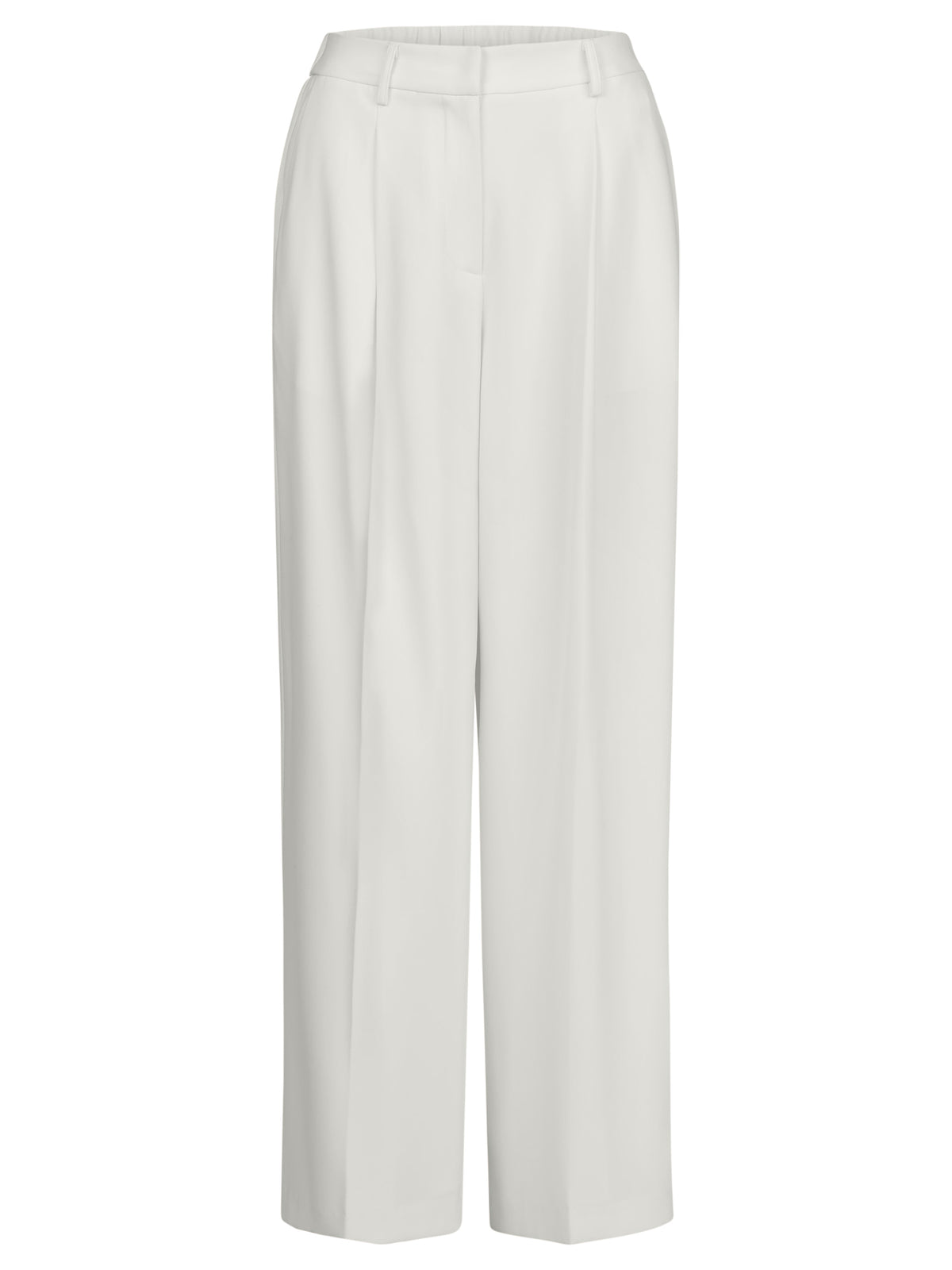 Weite Hose aus einer leicht strukturierten Ware | creme