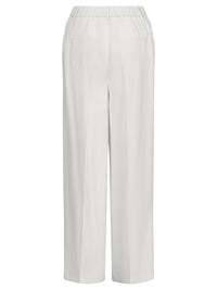 Weite Hose aus einer leicht strukturierten Ware | creme