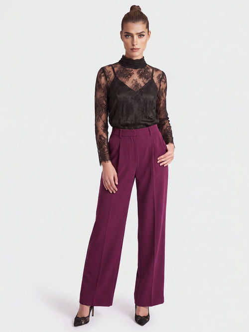 Weite Businesshose | weinrot image 1