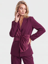 Weite Businesshose | weinrot