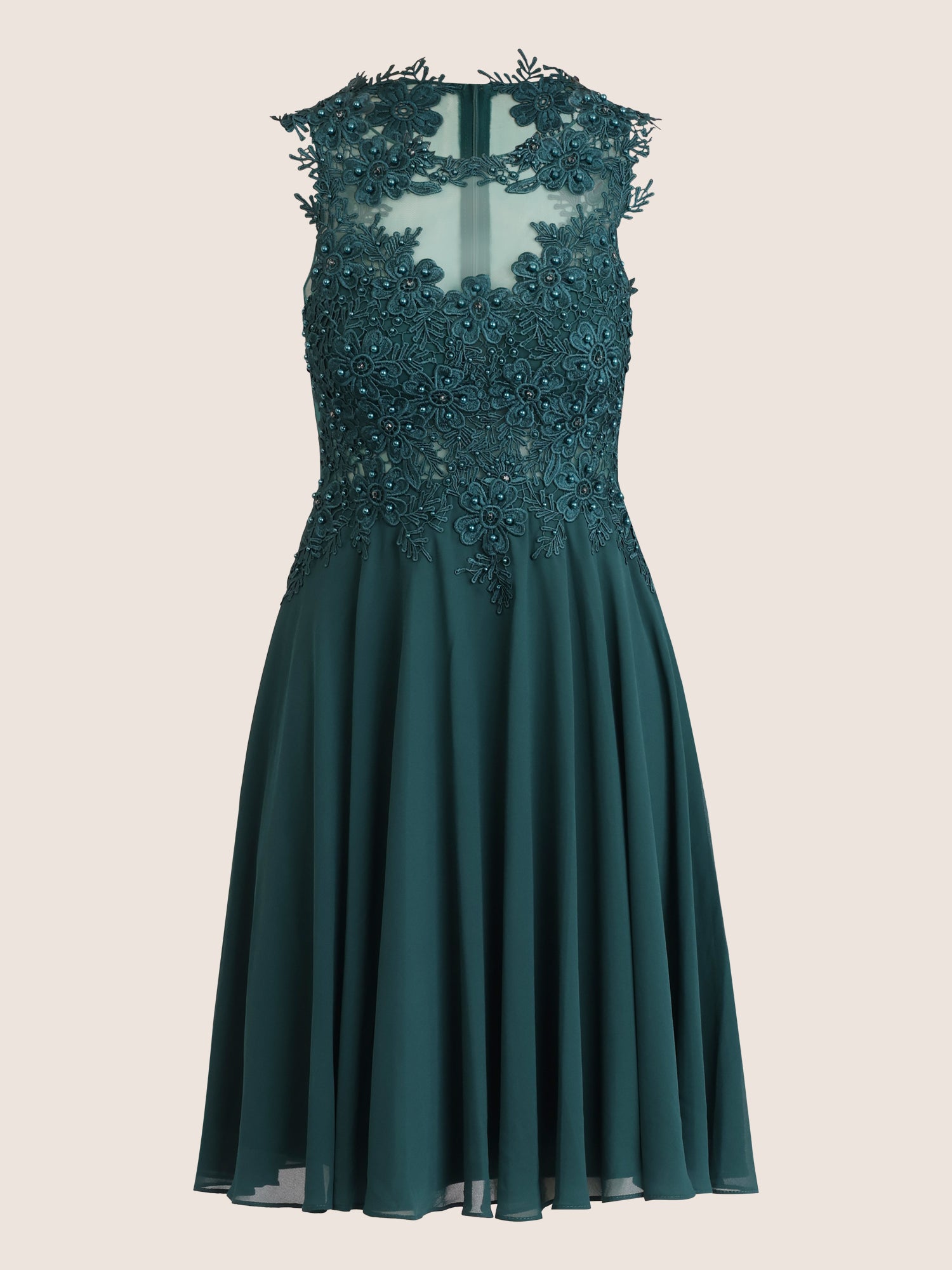 Brautkleid mit floraler Spitze und Chiffon | emerald