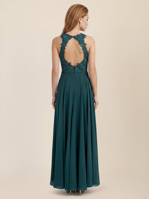 Brautkleid mit floraler Spitze und Chiffon | emerald image 1