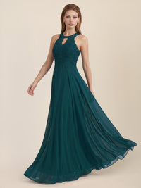 Brautkleid mit floraler Spitze und Chiffon | emerald