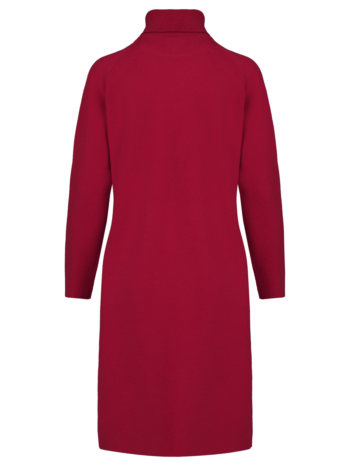 Langer Strickpullover mit langem Schlitz und Kaschmiranteil | rot